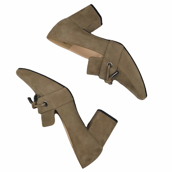 NWOB Sole Society Matador Suede Block Heel Loafer - Picture 4 of 9